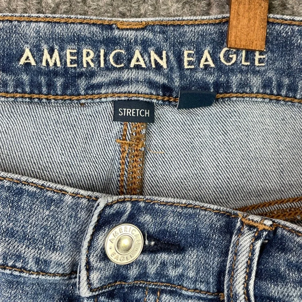 American Eagle Denim Shorts Lot Women 6 Blue Baggy Bermuda Distressed Cutoff 2pk